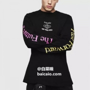 限M码，Diesel 迪赛 T-Just-LS-YB 男士纯棉印花长袖T恤 Prime会员凑单免费直邮含税