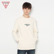 GUESS 情侣款男士纯色字母LOGO套头卫衣 褐 优惠券后价529元