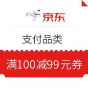 京东金融：每日20点 满100减99元支付券