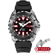 精工（SEIKO）手表 日本原装进口SEIKO5号运动系列红牙水鬼夜光黑盘胶带4R机芯机械男表SRP601J1赠钢带套装 1375元