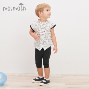 ￥191包邮 moimoln童装男童T恤短袖2018夏新款男宝宝卡通上衣可爱LNM1BQTS08