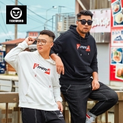 TIDEWORD潮牌大码男装 胖子加肥加大春秋连帽套头卫衣外套男潮流 89元