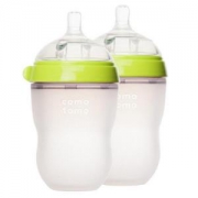 Comotomo 可么多么 婴儿全硅胶防摔奶瓶  250ML 两个装+保宁 婴儿天然除菌洗衣皂*2