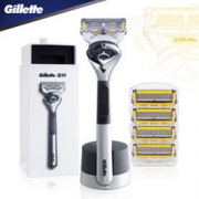 Gillette 吉列 引力盒套装 锋隐致护版（1刀架+5刀头+磁力底座+剃须啫喱170g） 269元包邮