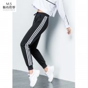 黑门旗下 三条杠女款休闲裤 券后￥29