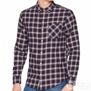 限M码，Original Penguin 企鹅牌 Plaid Flunel 男士格纹法兰绒衬衫 Prime会员免费直邮含税