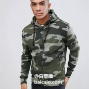 限S码，Superdry 极度干燥 Orange Label Urban 男士迷彩印花连帽卫衣 Prime会员免费直邮