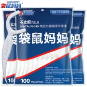 袋鼠妈妈经典超细牙线3袋300支
