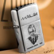 Zippo 芝宝 创办人 拉丝镀铬 煤油防风火机