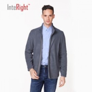 INTERIGHT  男士摇粒绒立领拉链开衫休闲外套