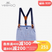 促1 英氏婴儿宝宝背带裤 男童春秋款纯棉休闲五分裤 182A0045 251元