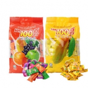 马来西亚进口一百份果汁软糖1kg*2袋什果+芒果糖果