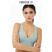 Forever 21SPT低度支撑纯色V领运动文胸内衣女 55元
