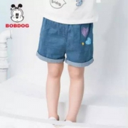 巴布豆 2019夏季新款女童牛仔短裤
