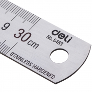 Deli 得力 不锈钢直尺 15cm
