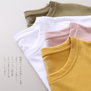 2件 纯棉T恤女纯色ins宽松短袖女 券后￥44.9