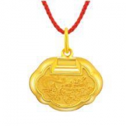 China Gold 中国黄金 龙凤 足金长命锁 8.48g