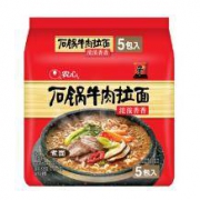限广东： NONGSHIM 农心 石锅牛肉拉面 袋面120g*5袋 *2件