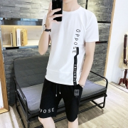 夏季短袖男士套装韩版修身潮流两件套休闲 券后￥118