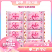 得其利是内衣皂100g*10块杀菌女士洗内裤专用洗衣肥皂整箱家庭装 *2件 29.86元（合14.93元／件）