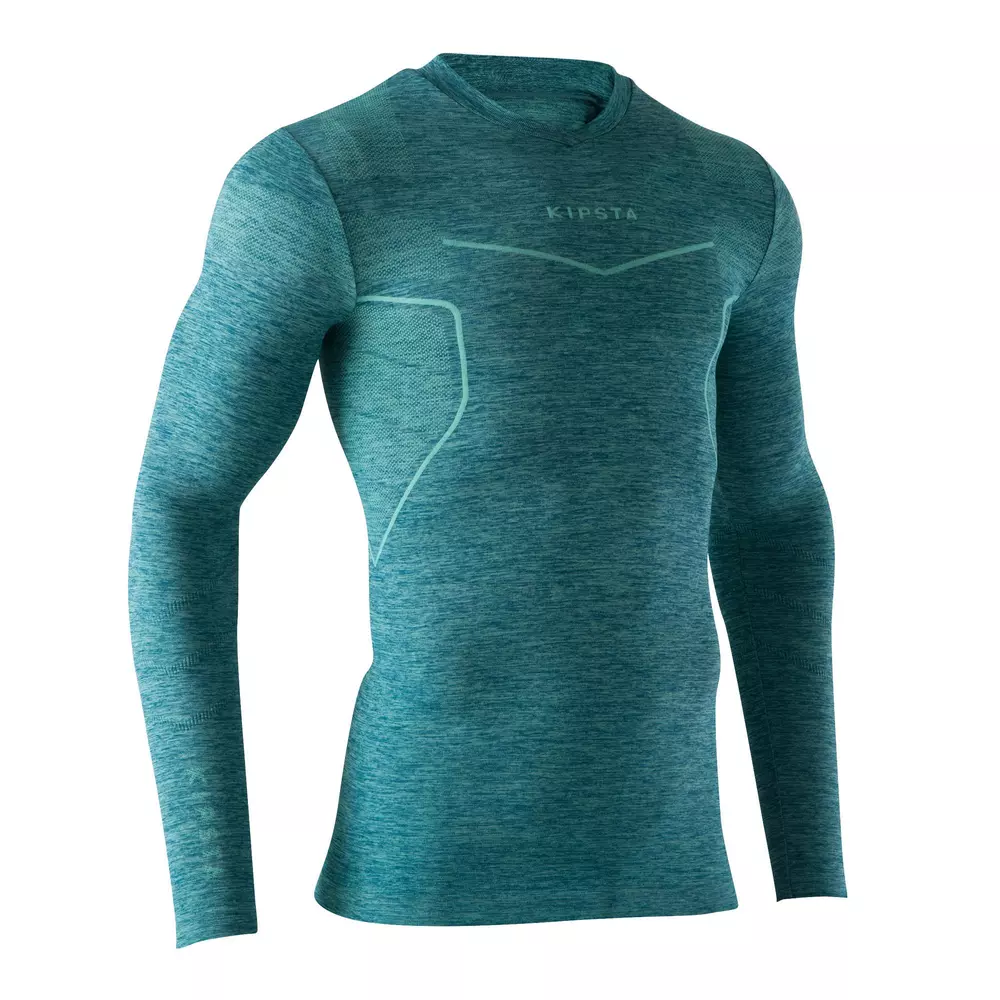 DECATHLON 迪卡侬 Keepdry 500 成人长袖训练紧身衣 薄荷绿
