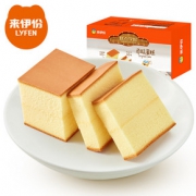 来伊份纯蛋糕早餐食品营养蛋糕点心网红零食小吃原味手撕面包230g
