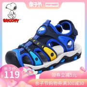史努比男童凉鞋包头2019新款潮夏季儿童凉鞋防滑沙滩鞋S8120931 114元