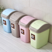 汉世刘家 摇盖垃圾桶 10L *3件