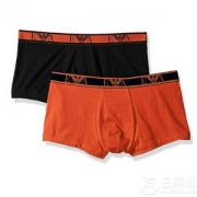限XL码，Emporio Armani 男士 Monogram四角内裤2条装 Prime会员凑单免费直邮
