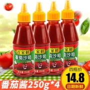 百家鲜 番茄沙司250g*4  券后13.8元
