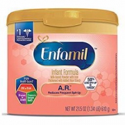 Enfamil 美赞臣 A.R. 婴儿防吐配方奶粉 1段 610g 174.25元+25元包邮含税约198元
