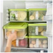 百露 冰箱收纳盒抽屉式 绿色2个装 *3件 68.5元（合22.83元/件）