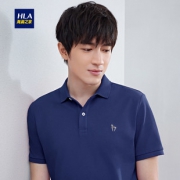 ￥89.5 HLA 海澜之家 男士刺绣POLO衫