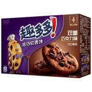 趣多多 浓巧软香饼干 双重巧克力味 80g*4件