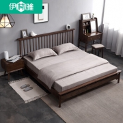 历史低价：伊林雅 北欧白蜡木温莎实木床 原木架子床 1800*2000cm  *2件 3386元（合1693元/件）
