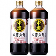 中华老字号，2件x2瓶 中坝 口蘑头鲜 原汁生抽1.1L