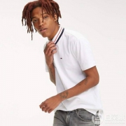 码全，Tommy Hilfiger 汤米·希尔费格 男士弹力棉Polo衫DM0DM05509100