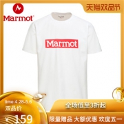 顶级户外 土拨鼠 Marmot 2019夏季新款 棉氨针织面料 男休闲T恤 胸口烫金Logo 149元新品首降 正价299元
