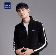 HLA 海澜之家 HWJAW3E512A 男士纯色款夹克外套 黑色