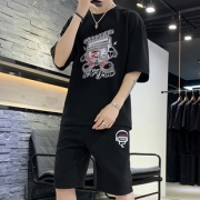 ins夏季短袖T恤休闲圆领男士套装 券后￥99