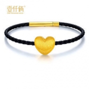 壹仟俩 YC0012 足金爱心转运珠手链 248元包邮
