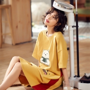 爆款 睡衣女纯棉短袖 连衣裙睡裙家居服 券后￥29