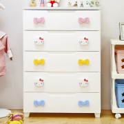 小编精选：IRIS 爱丽思 KMG-555 Hellokitty收纳柜 五层（56*44*102.5cm） 低至544.6元（3件7折后）