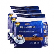 25日0点：UCC悠诗诗 挂耳滴滤蓝色圆润柔和手冲咖啡126g*3
