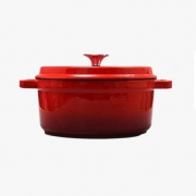 当当优品 珐琅精工铸铁炖汤锅 24CM