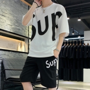 新款夏天男士短袖t恤套装打底衫男 券后￥99