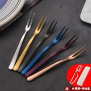 陶光 304不锈钢水果叉 五支装 送水果刨+收纳盒 5.9元包邮（需用券）