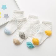 【北极绒】5双夏季儿童纯棉婴儿袜