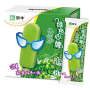 蒙牛 绿色心情 绿豆沙口味低糖雪糕冰淇淋 70gx8支 家庭装