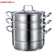LINKFAIR凌丰诺堡系列LFNB-26S双层蒸笼不锈钢蒸锅